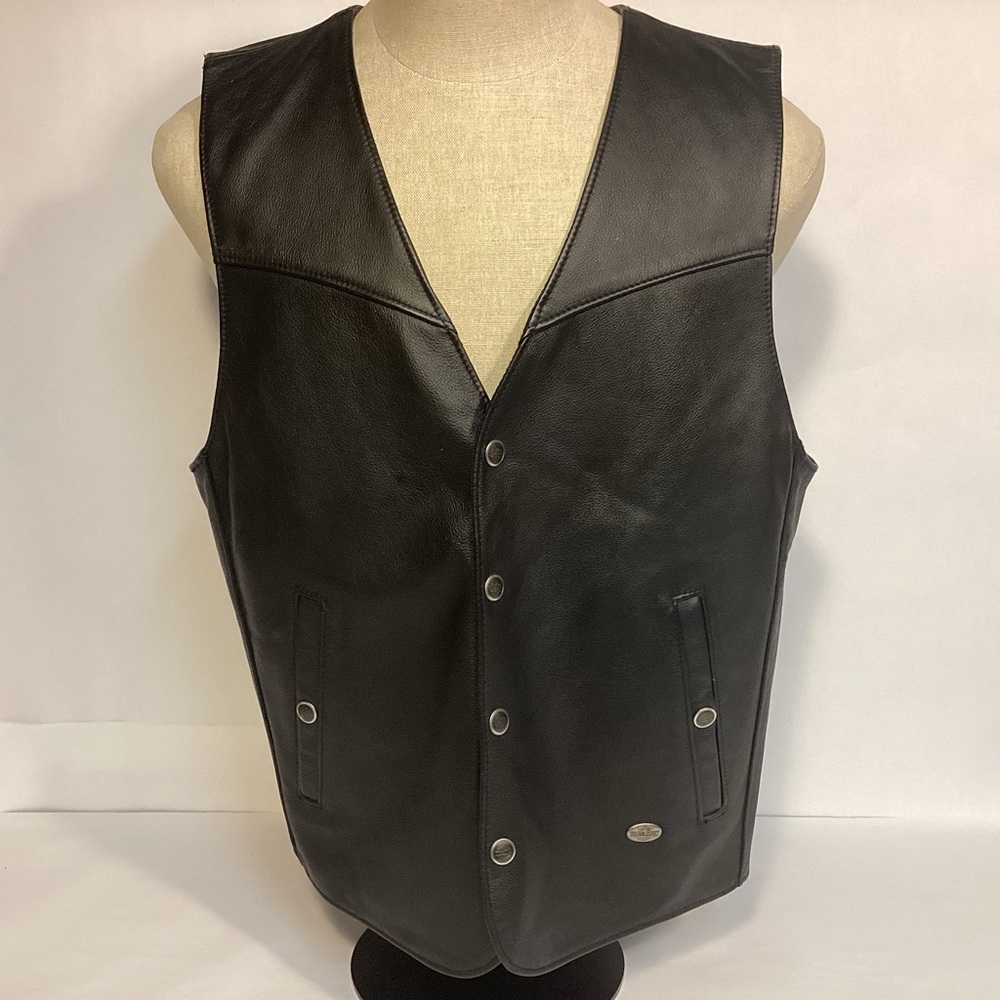 Vintage HarleyDavidson Mens Leather Vest Size Large … Gem
